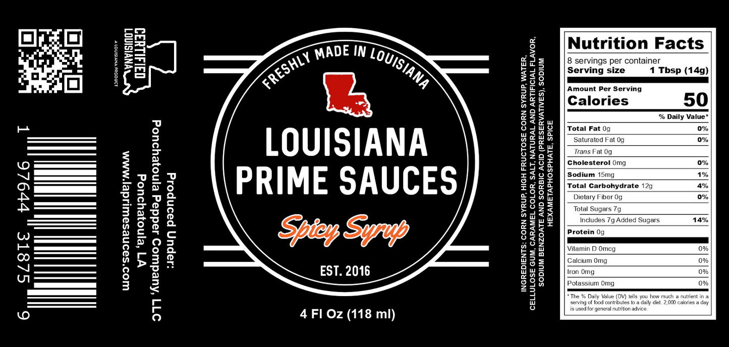 LA Prime Sauces - Spicy Syrup