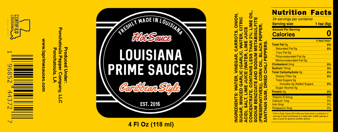 LA Prime Sauces - Caribbean Style Hot Sauce